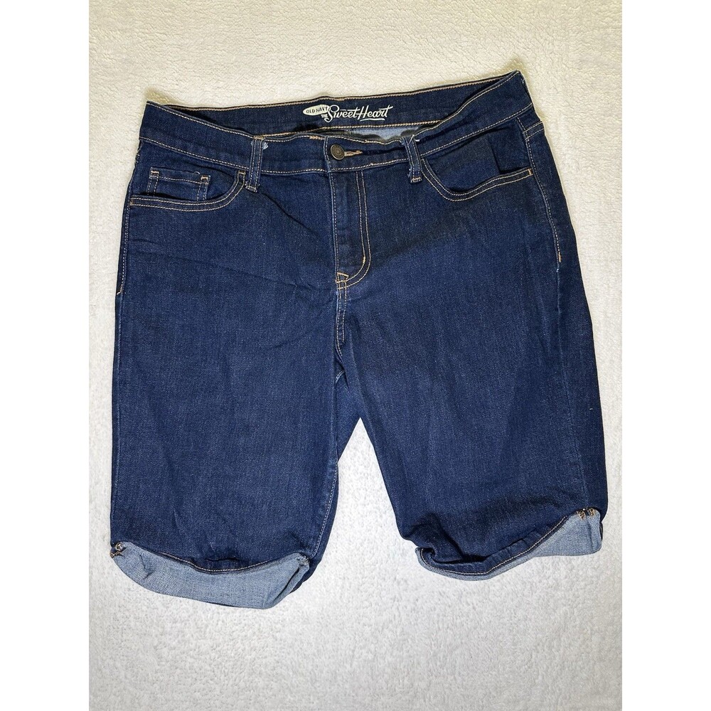 Old Navy The Sweet Heart Womens Jean Shorts Size 10 Regular Stretch (8034)